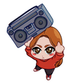 Sticker - Anni Ghettoblaster